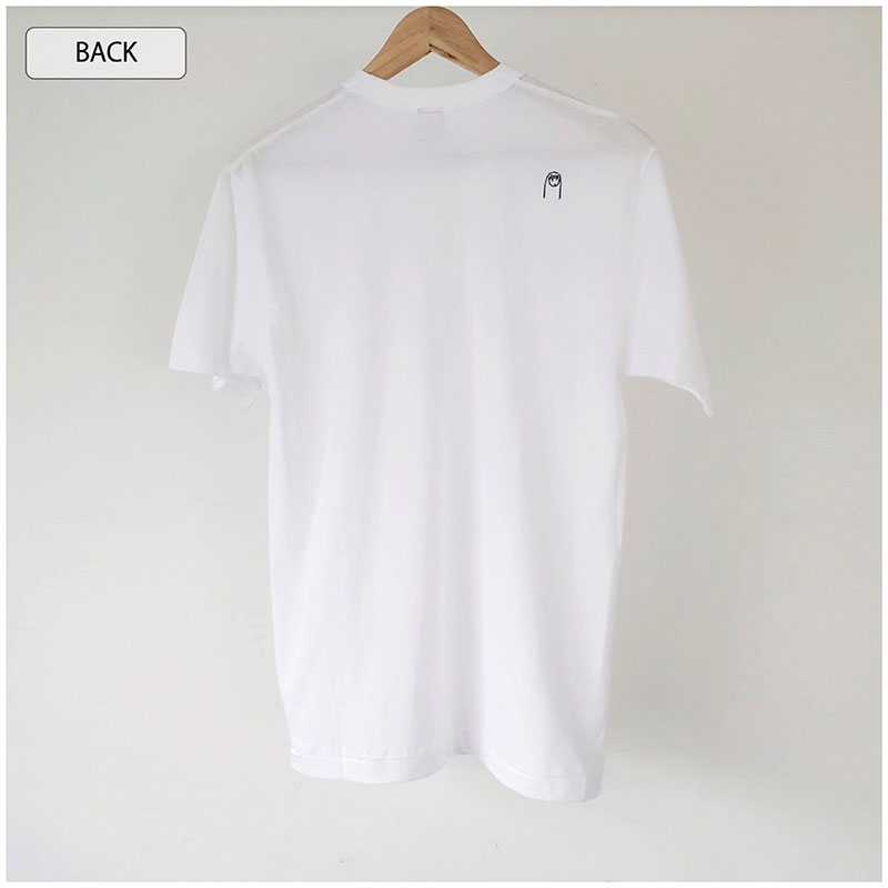 [KUME.JP Collaboration] Shoulder one point embroidery T-shirt (white)