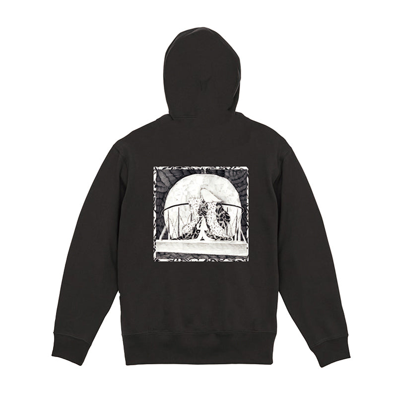 A towel blanket is peaceful hoodie (charcoal black)